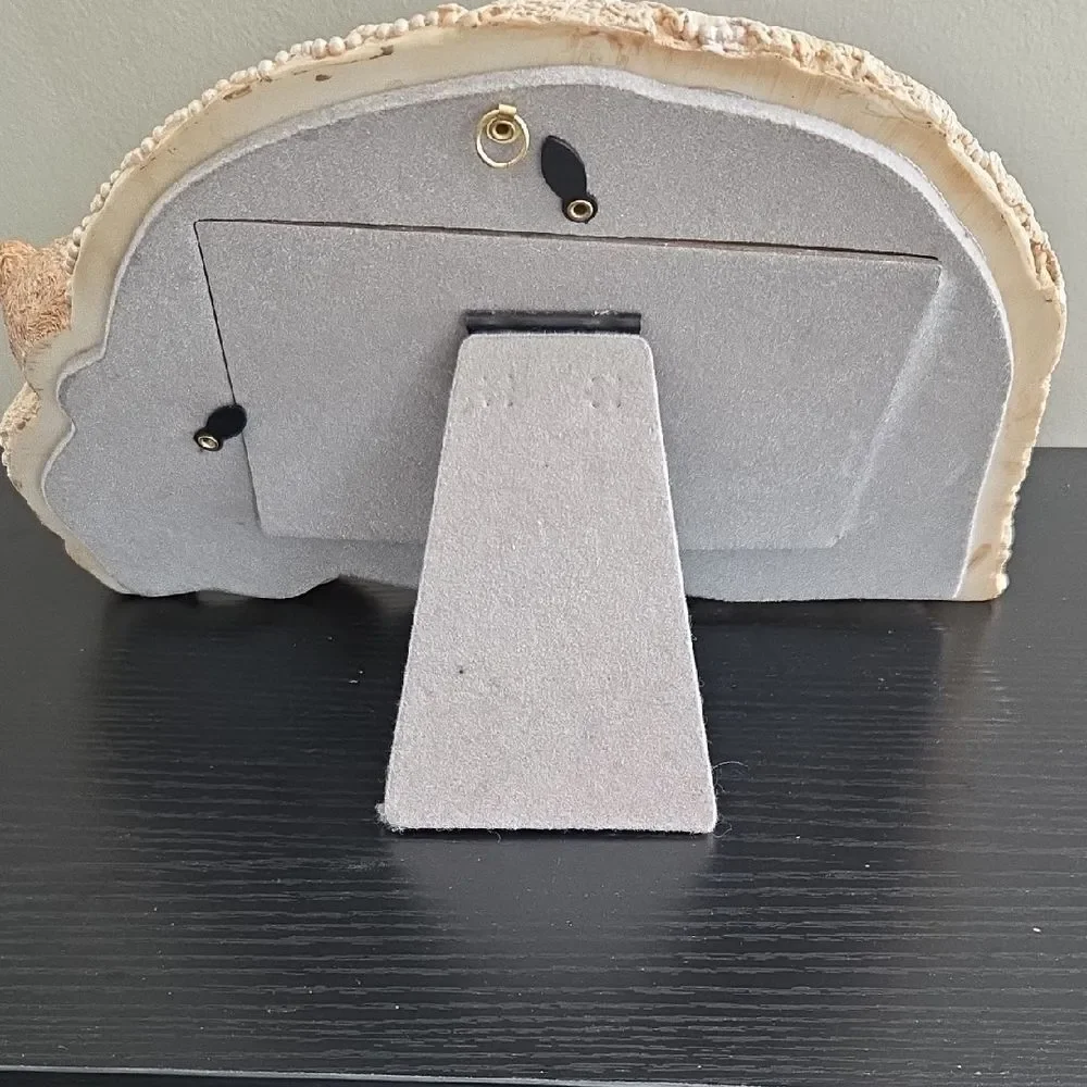 Vintage Style Lace Photo Frame with Teddy Bear